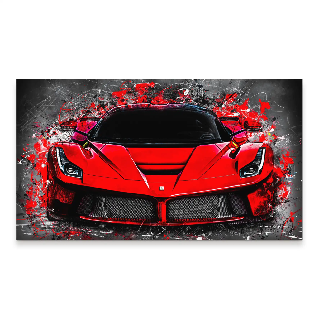 La Ferrari Abstrakt Aludibond Bild INGALERIE