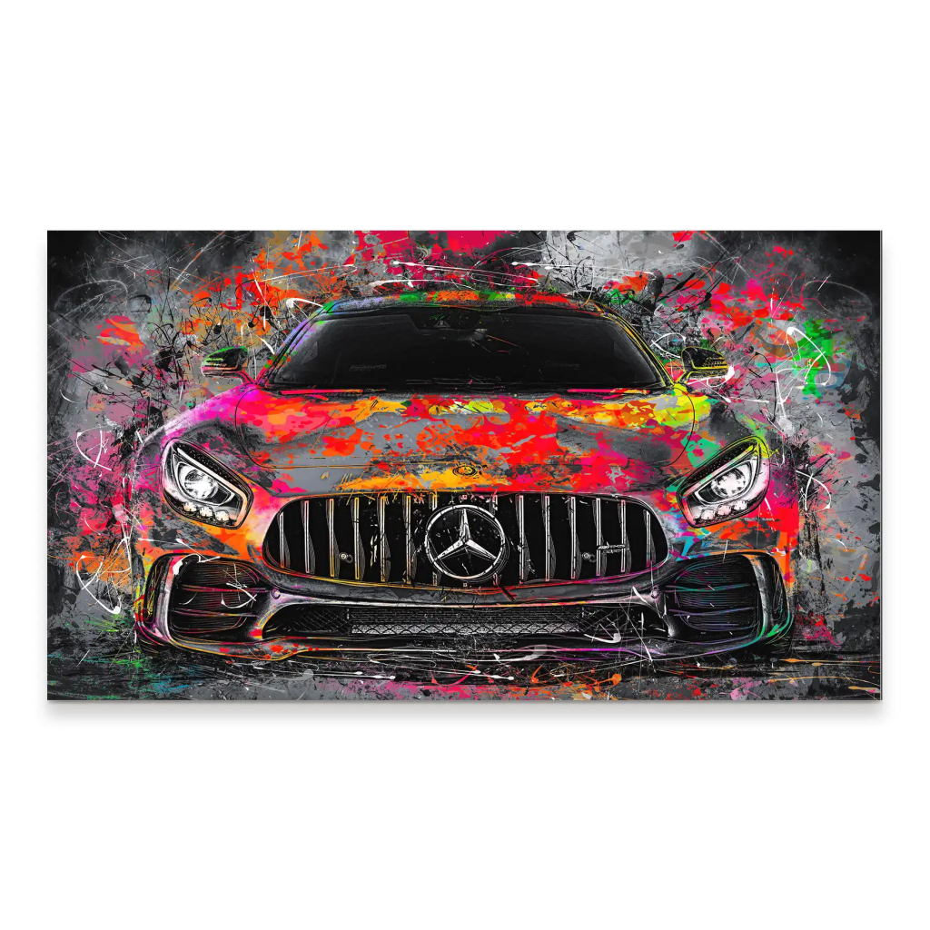 Mercedes AMG GT Pop Art Style Aludibond Bild INGALERIE