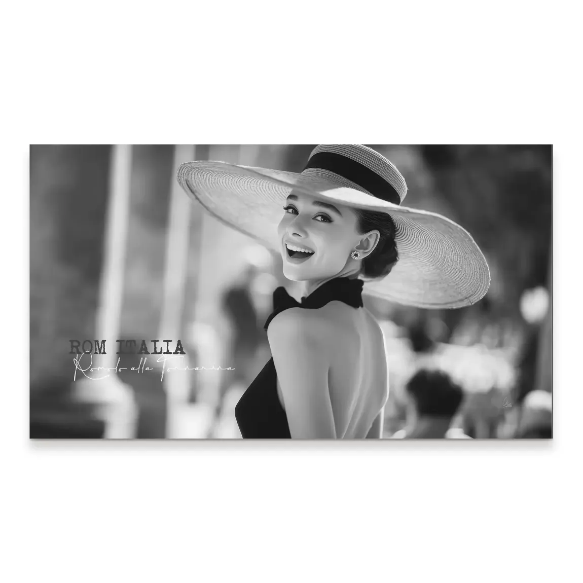 Audrey Hepburn Italia Aludibond Bild