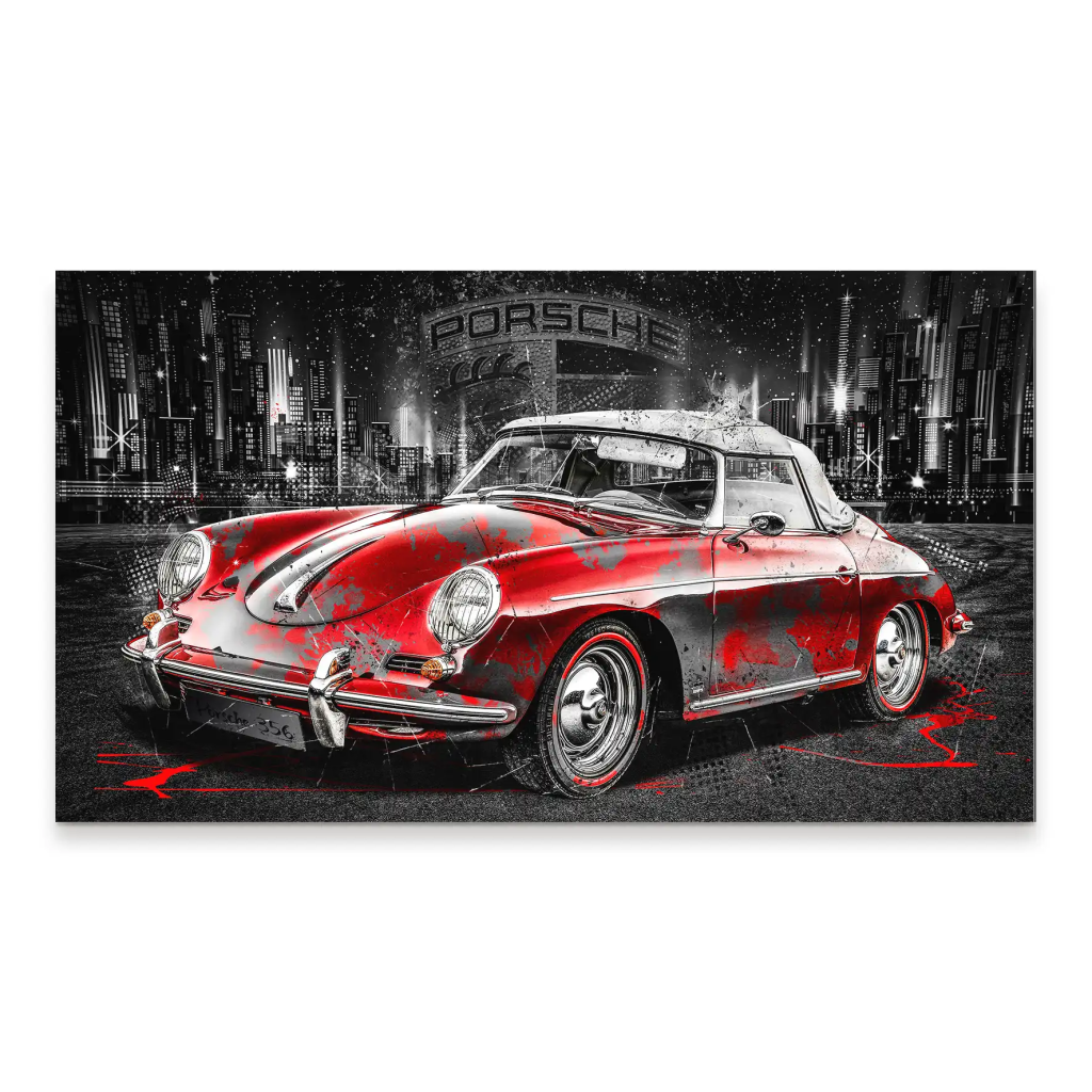 Porsche 356 Abstrakt Aludibond Bild INGALERIE