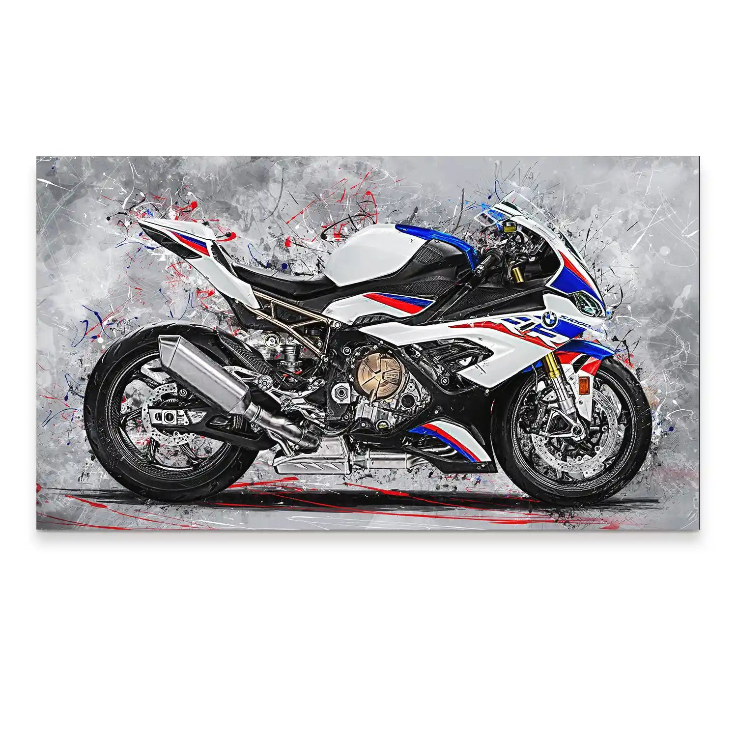 BMW S1000RR Abstrakt Style Aludibond Bild INGALERIE