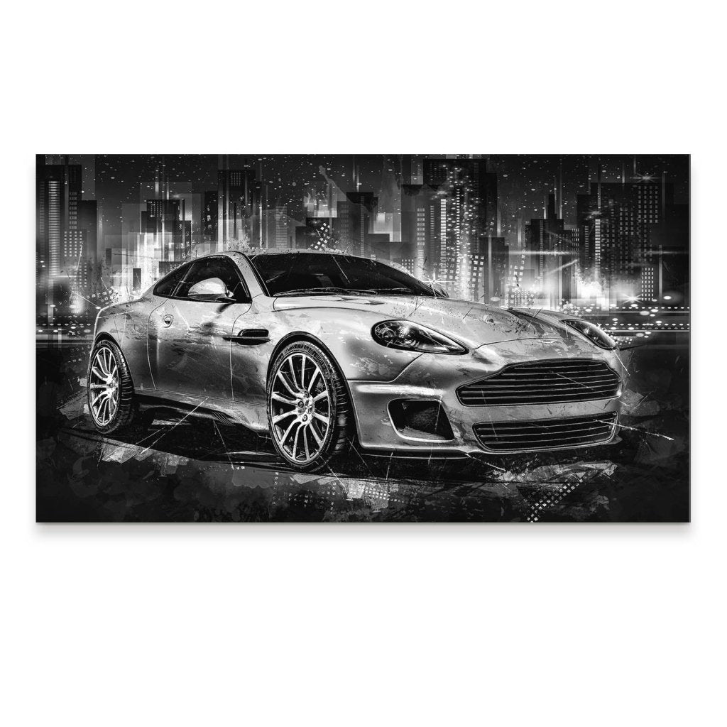 Aston Martin Abstrakt Dark Style Aludibond Bild INGALERIE