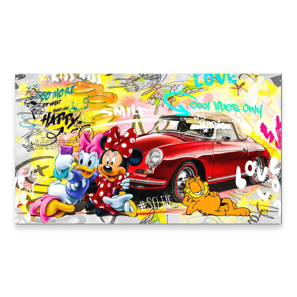 Minnie Speedster 356 Pop Art Style Aludibond Bild INGALERIE