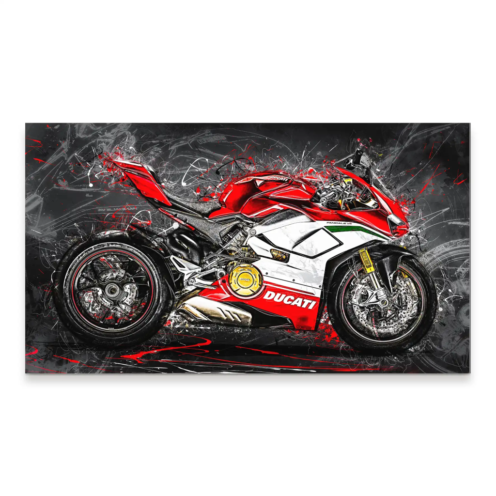 Ducati Panigale V4 Abstrakt Aludibond Bild INGALERIE