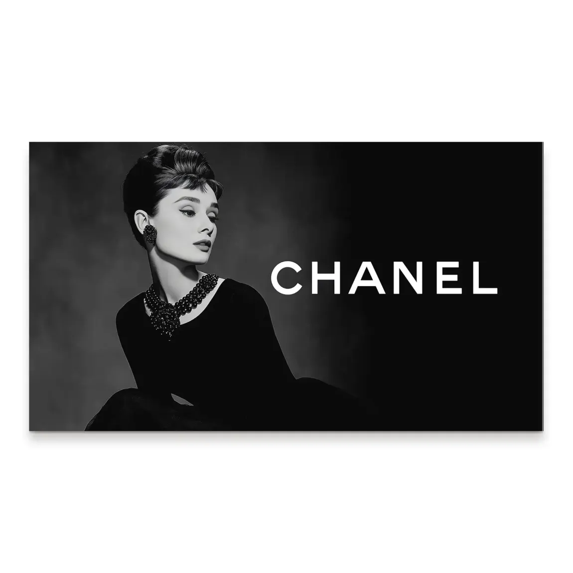 Audrey Noir Elegance Aludibond Bild