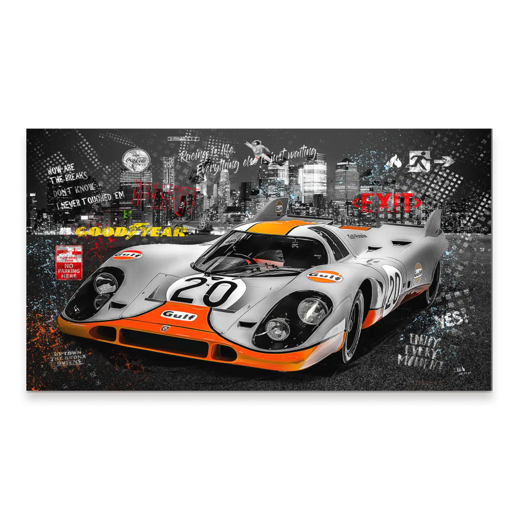 Porsche 917 Pop Art Style Aludibond Bild INGALERIE