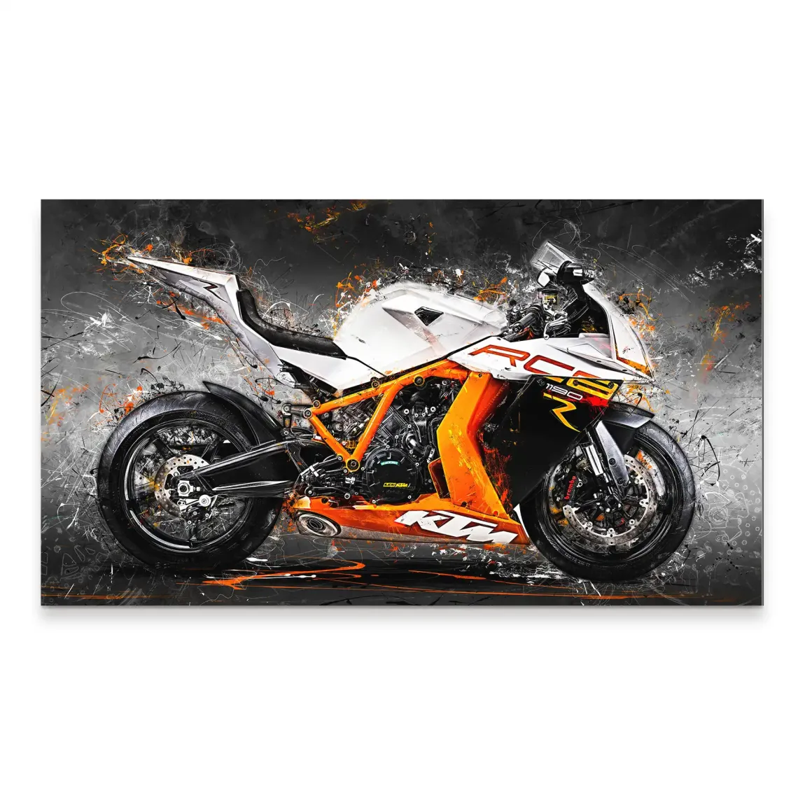 KTM RC8 Abstrakt Aludibond Bild