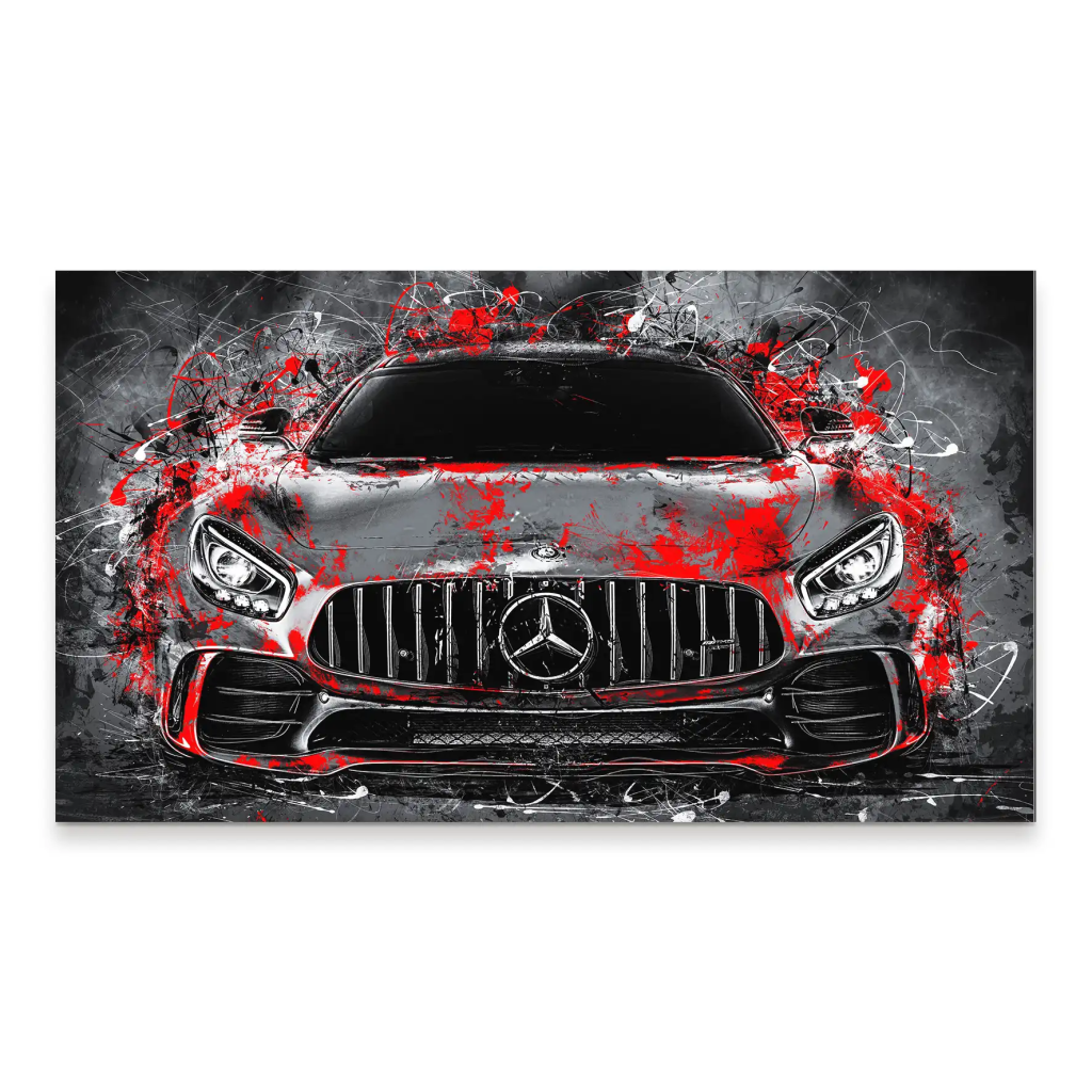 Mercedes AMG GT Abstrakt Style Aludibond Bild INGALERIE