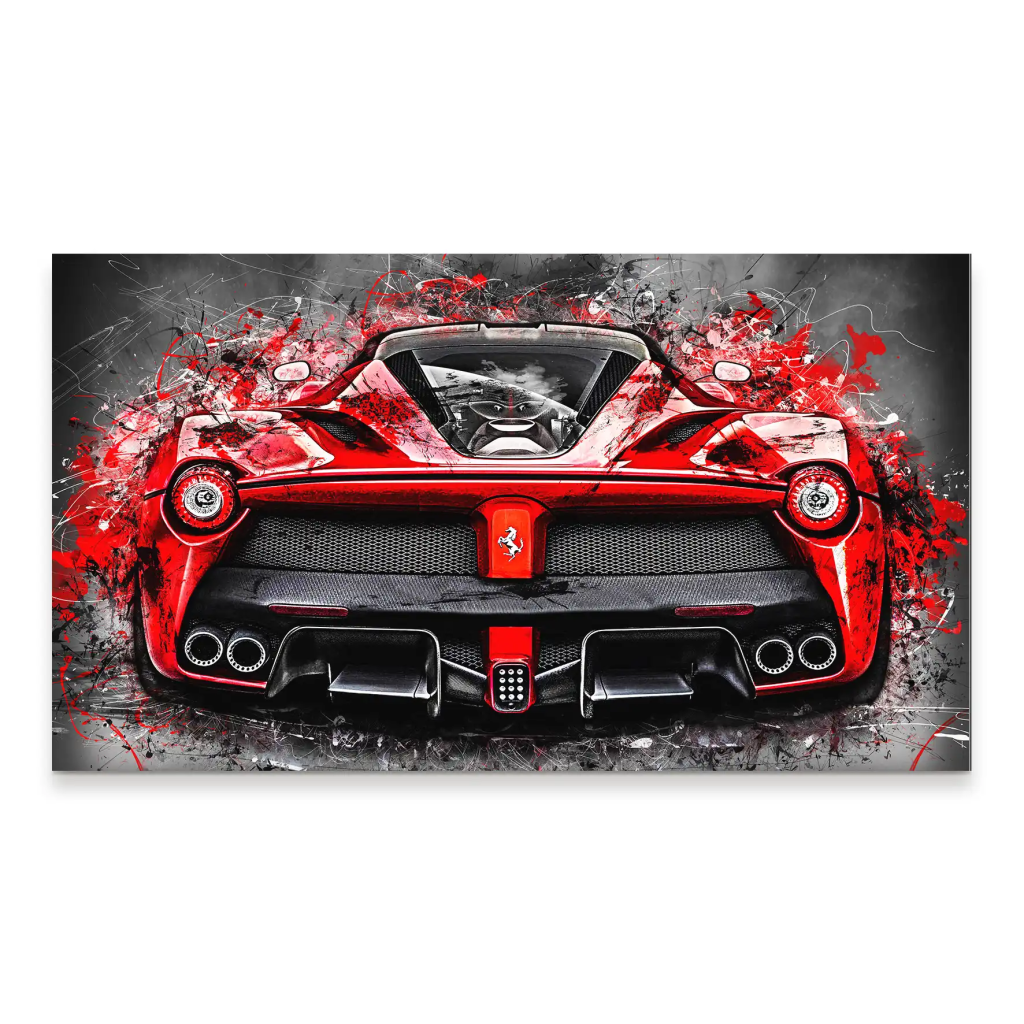 La Ferrari Abstrakt-Style Aludibond Bild INGALERIE