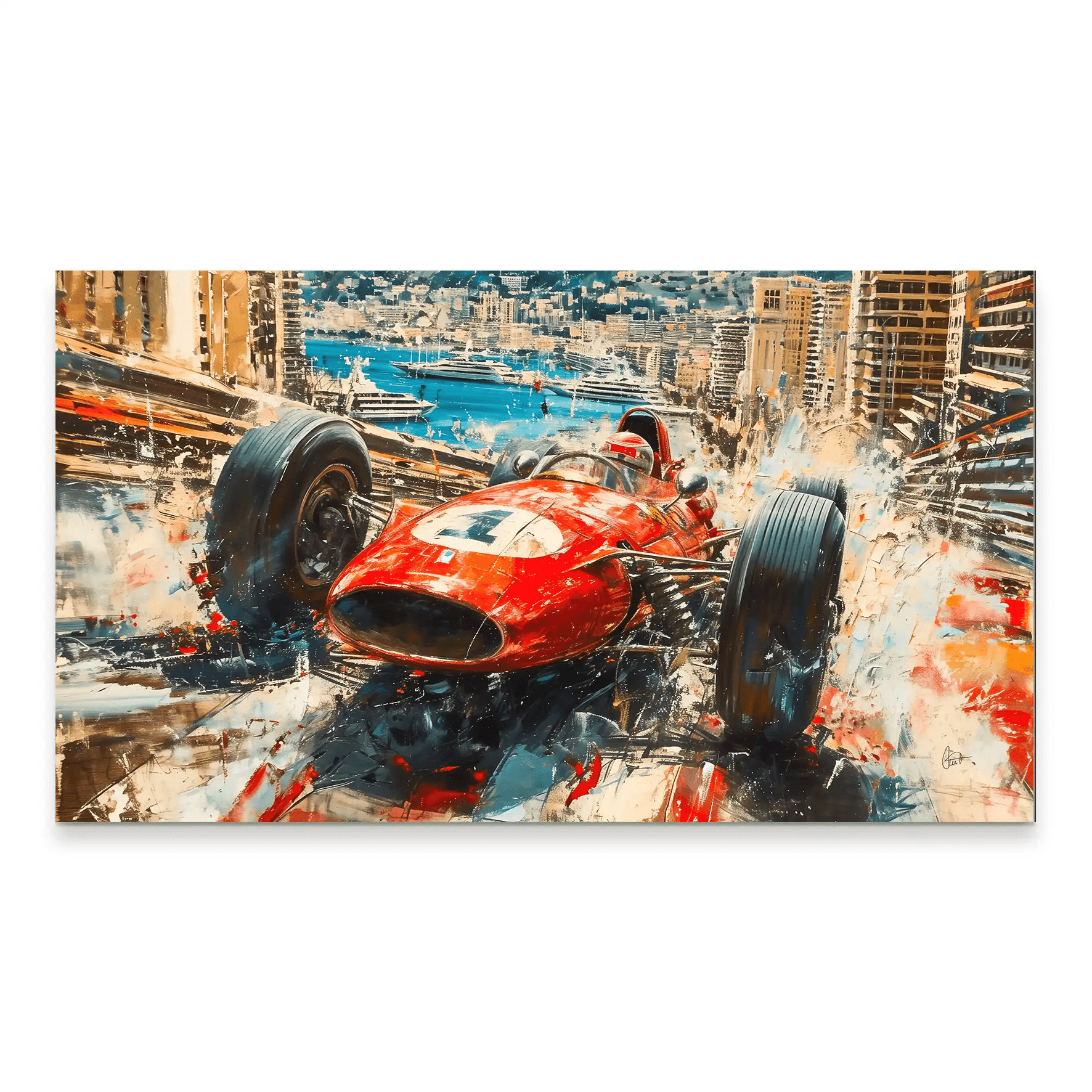 Monaco Formel 1 Retro Aludibond Bild INGALERiE