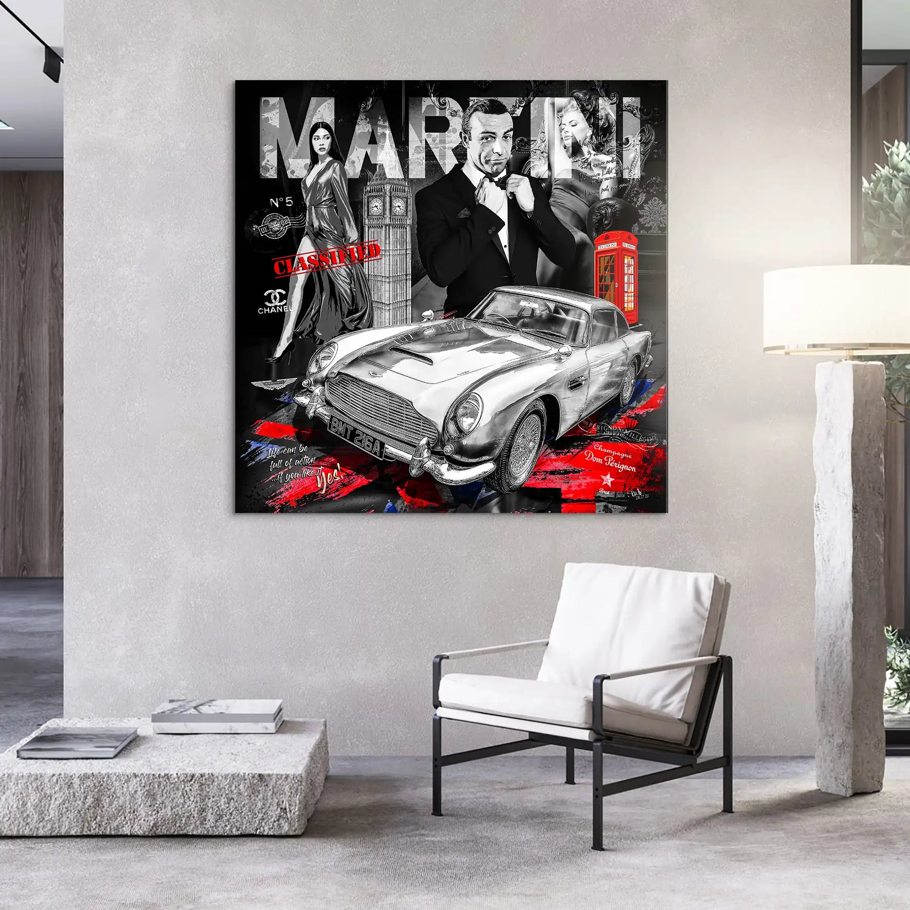 Bond Martini Wandbild | Unikat INGALERIE