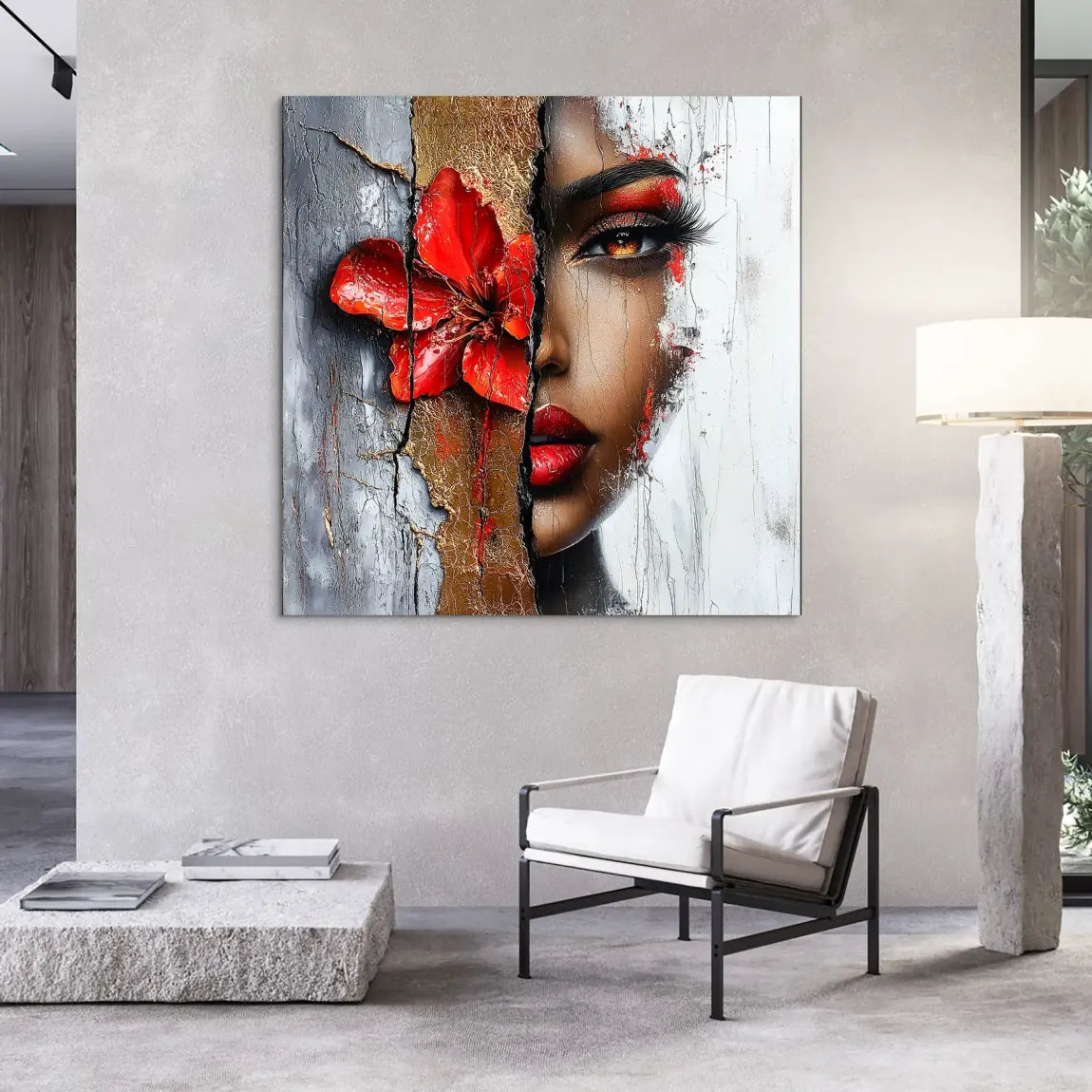 Red Blossom Beauty AluDibond Bild