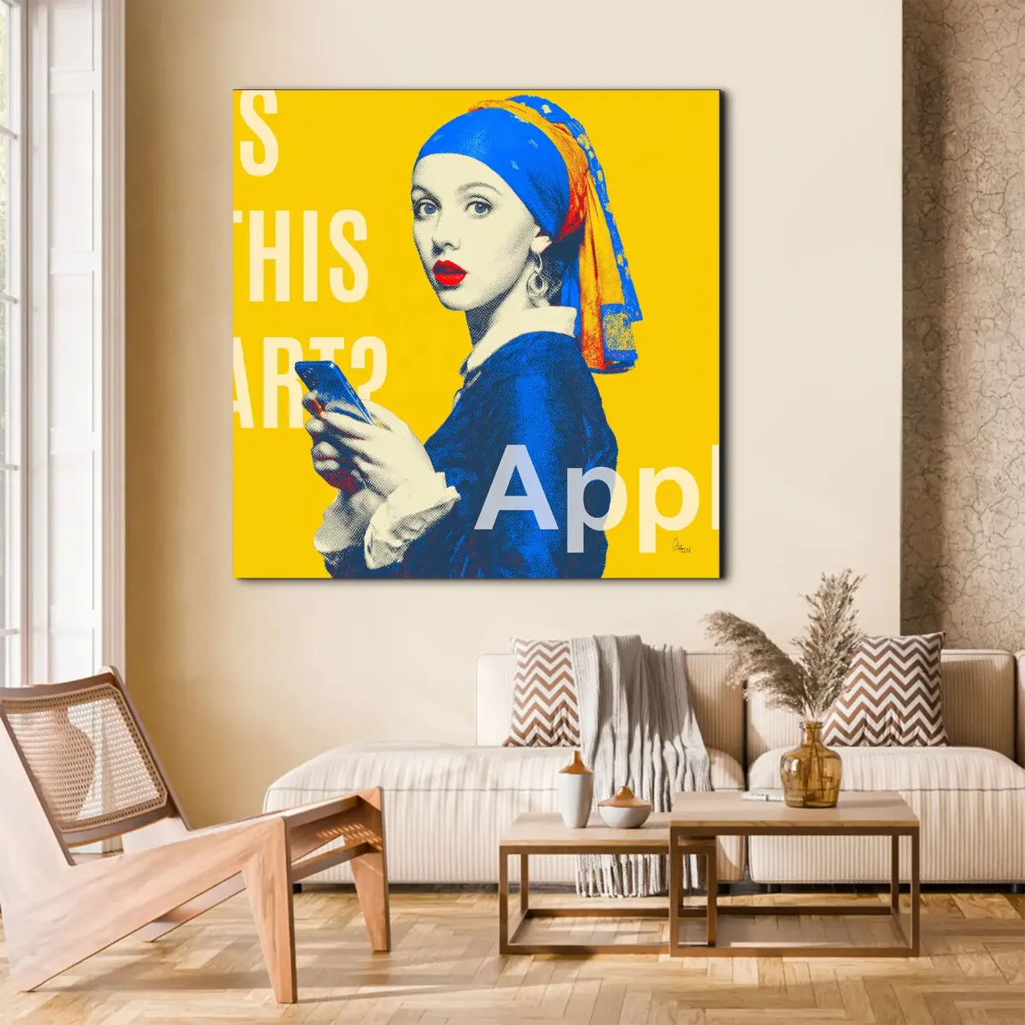 Das Mädchen mit dem Perlenohrring Alu Dibond Bild