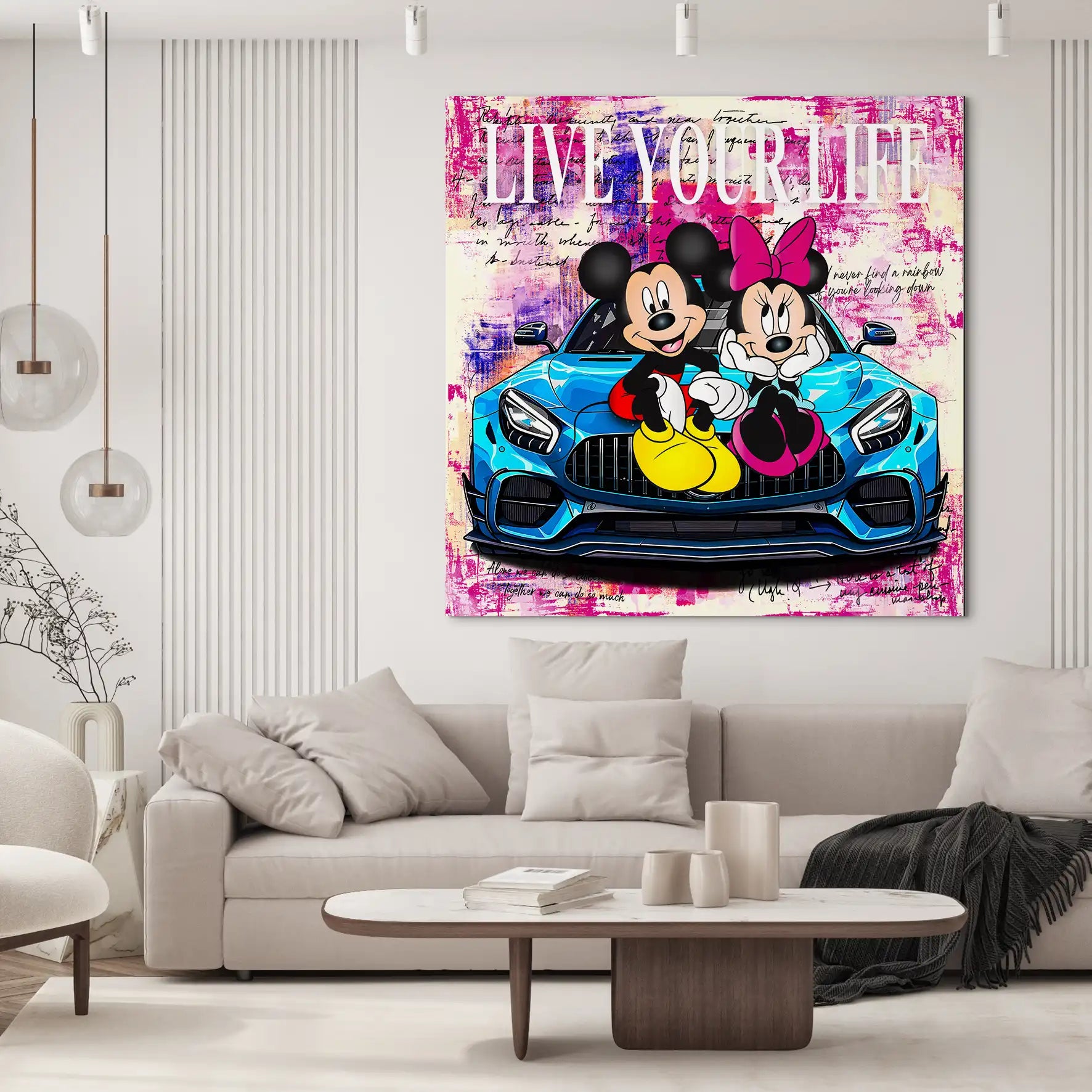 Micky & Minnie Enjoy Nr.2 AluDibond Bild INGALERIE