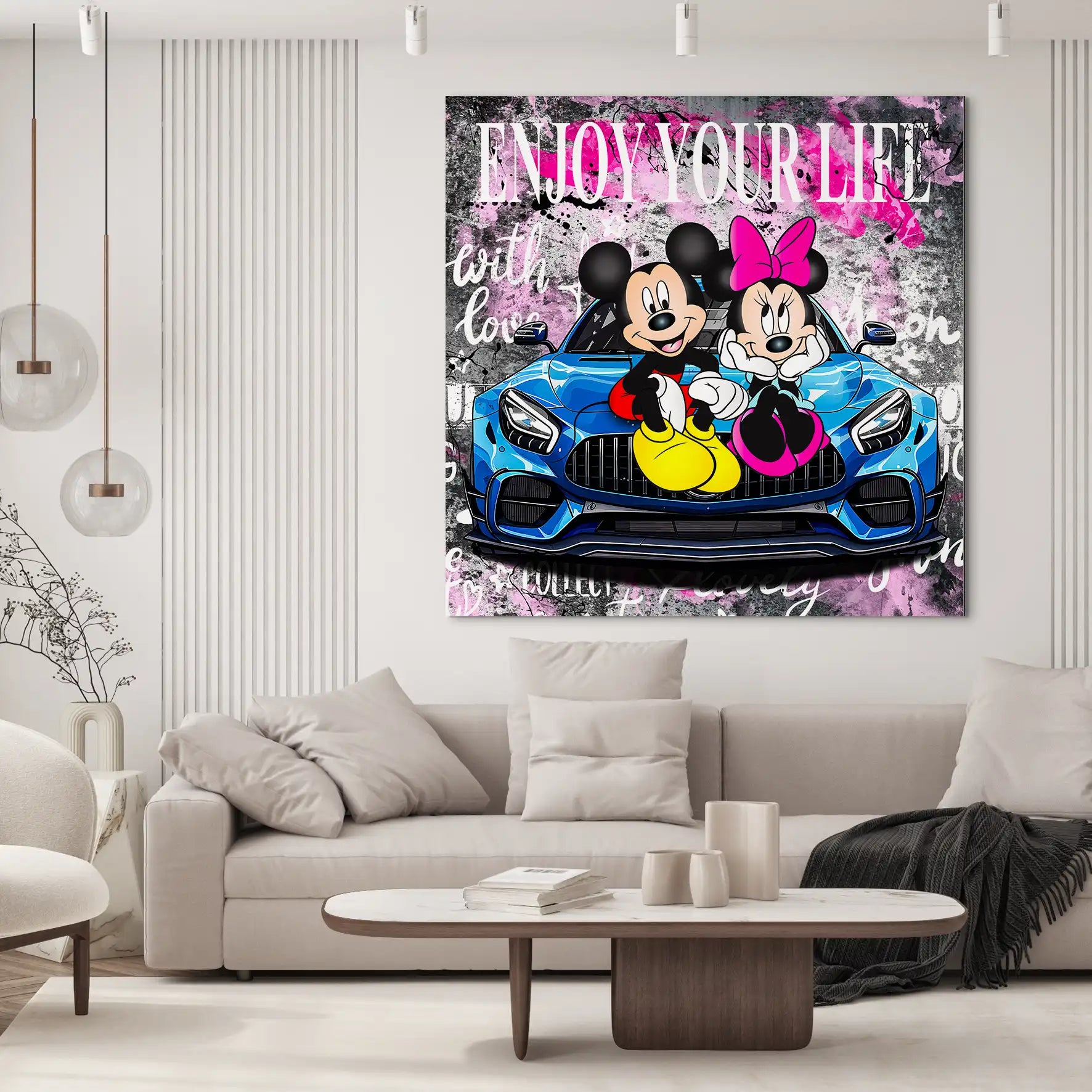 Micky & Minnie Enjoy AluDibond Bild INGALERIE