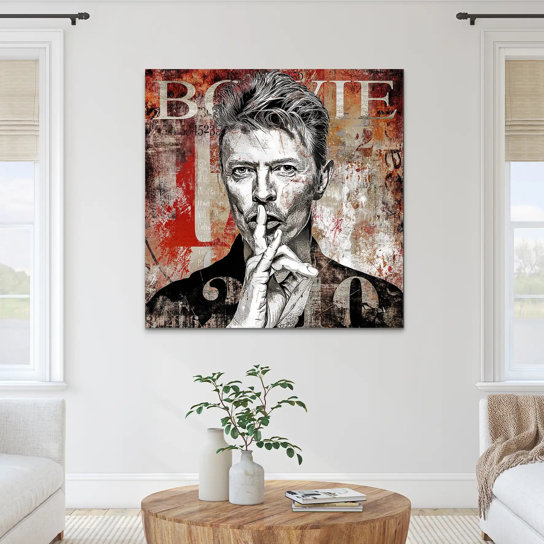 David Bowie Abstrakt Luxury Style AluDibond Bild INGALERIE