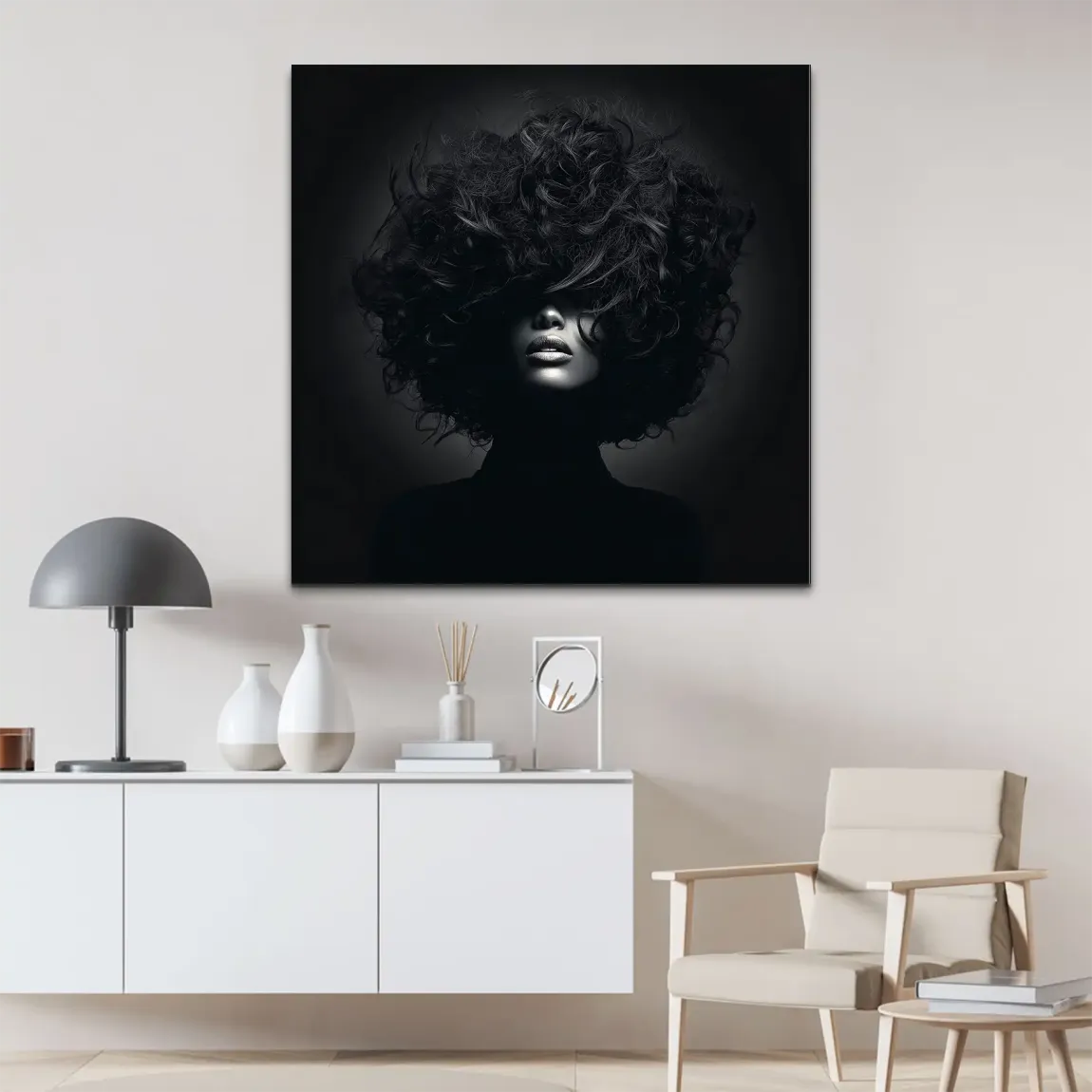 Beauty Curls Alu Dibond Bild