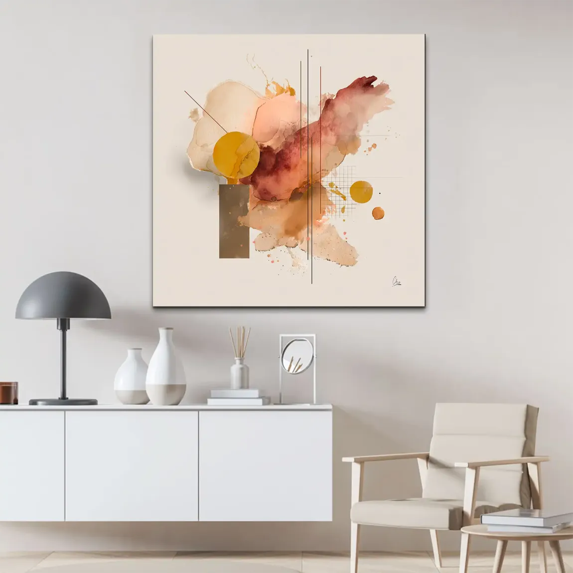 Amber Flow Alu Dibond Bild