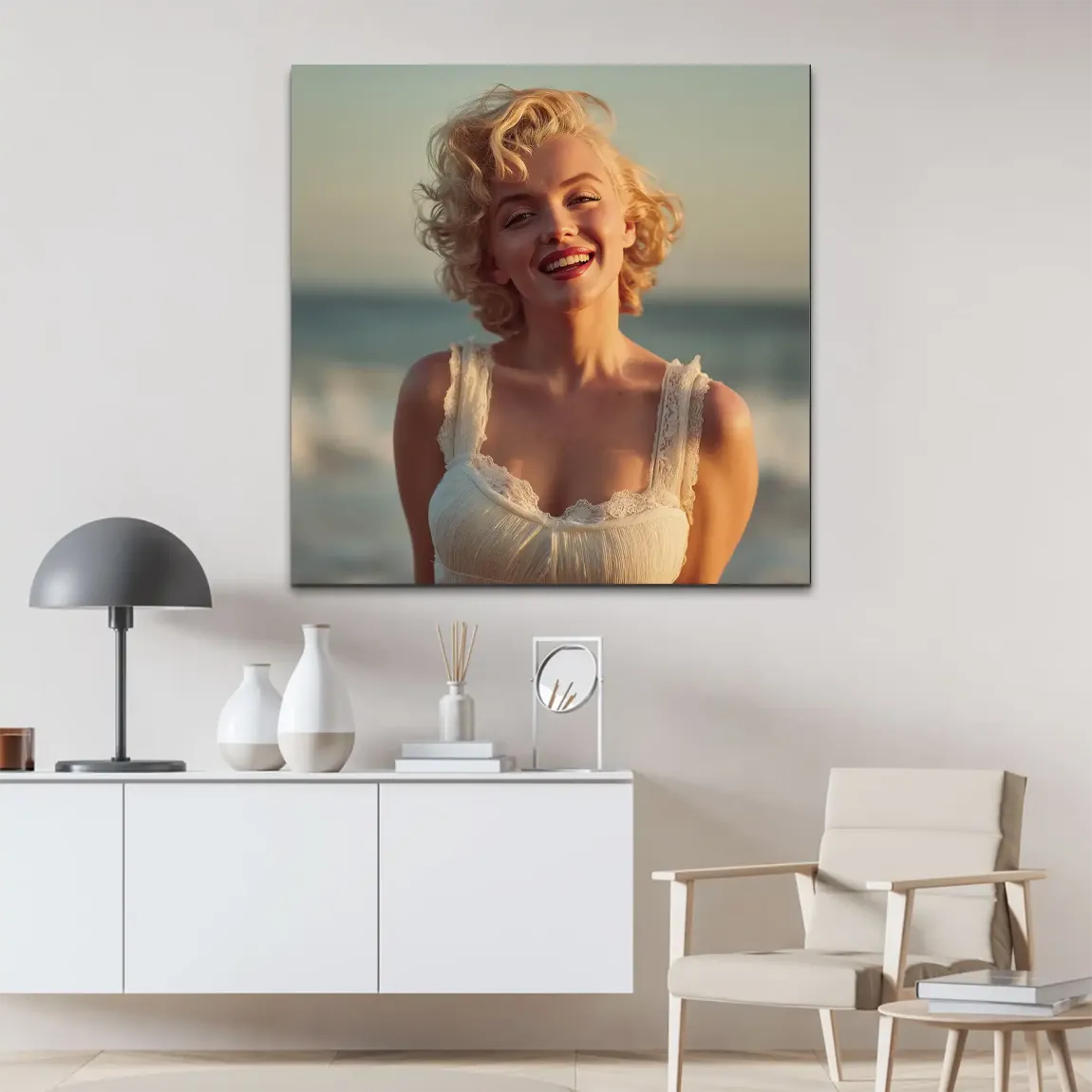 Marilyn Monroe Summer Sun Alu Dibond Bild