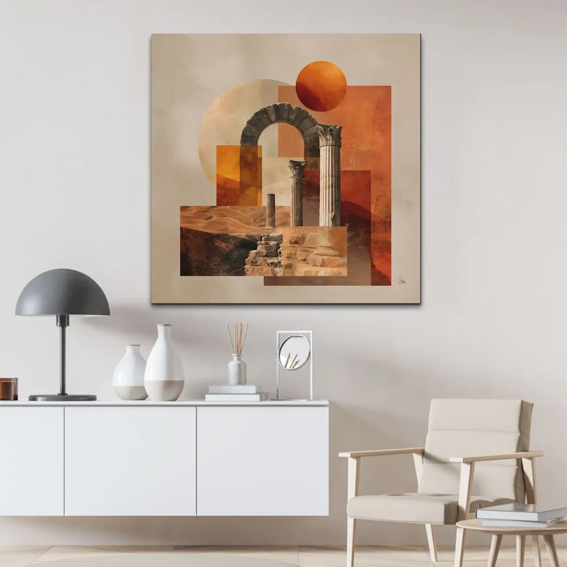 Rom Abstrakt Alu Dibond Bild