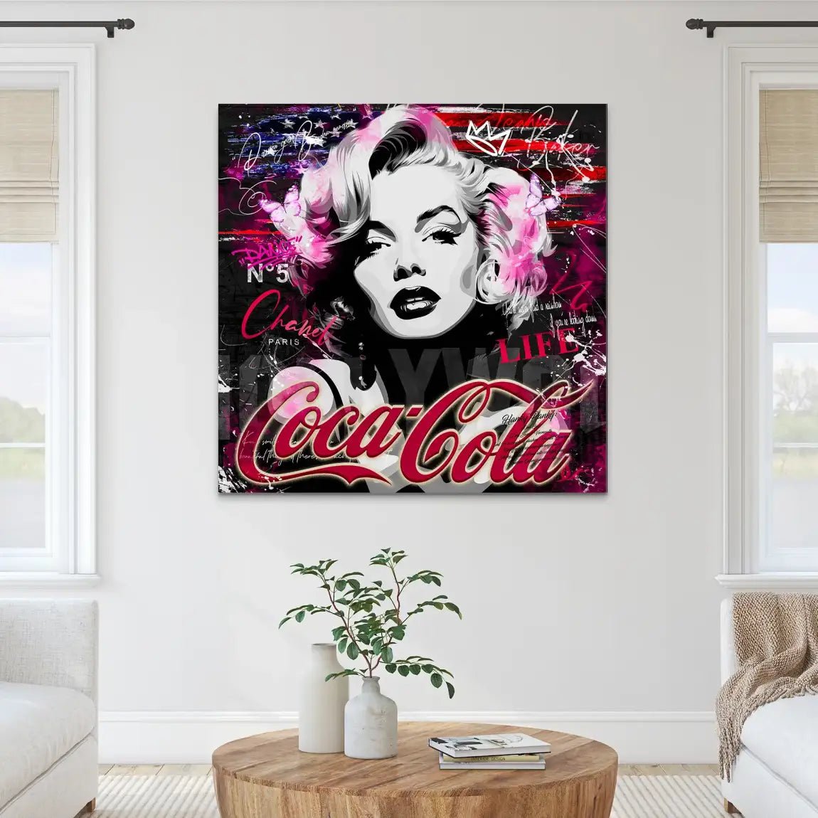 Marilyn Monroe Coke AluDibond Bild INGALERIE