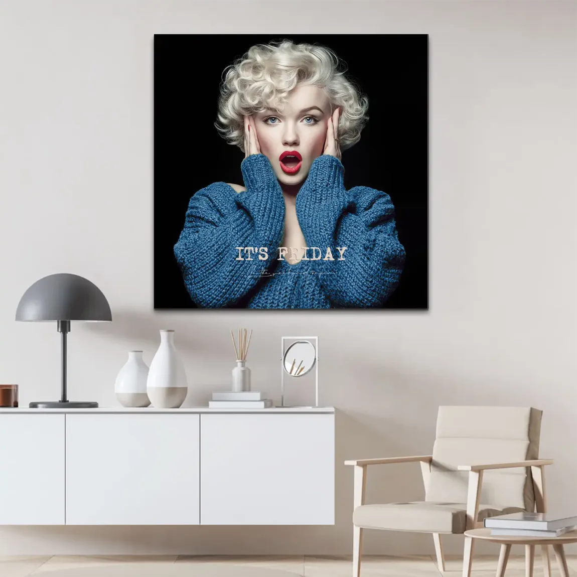 Marilyn Monroe It's Friday Alu Dibond Bild