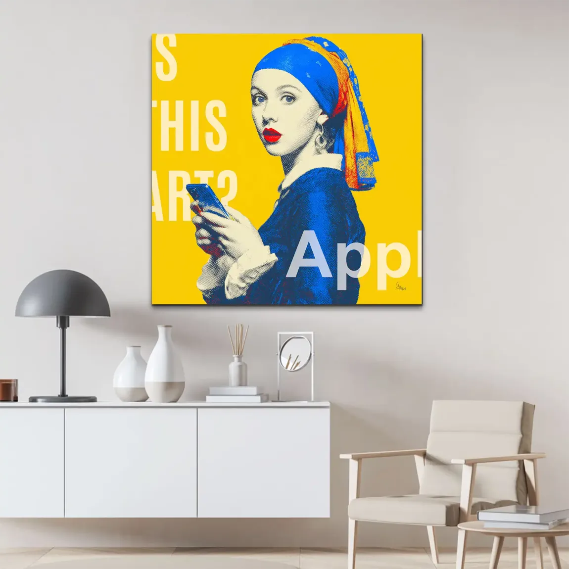 Das Mädchen mit dem Perlenohrring Alu Dibond Bild