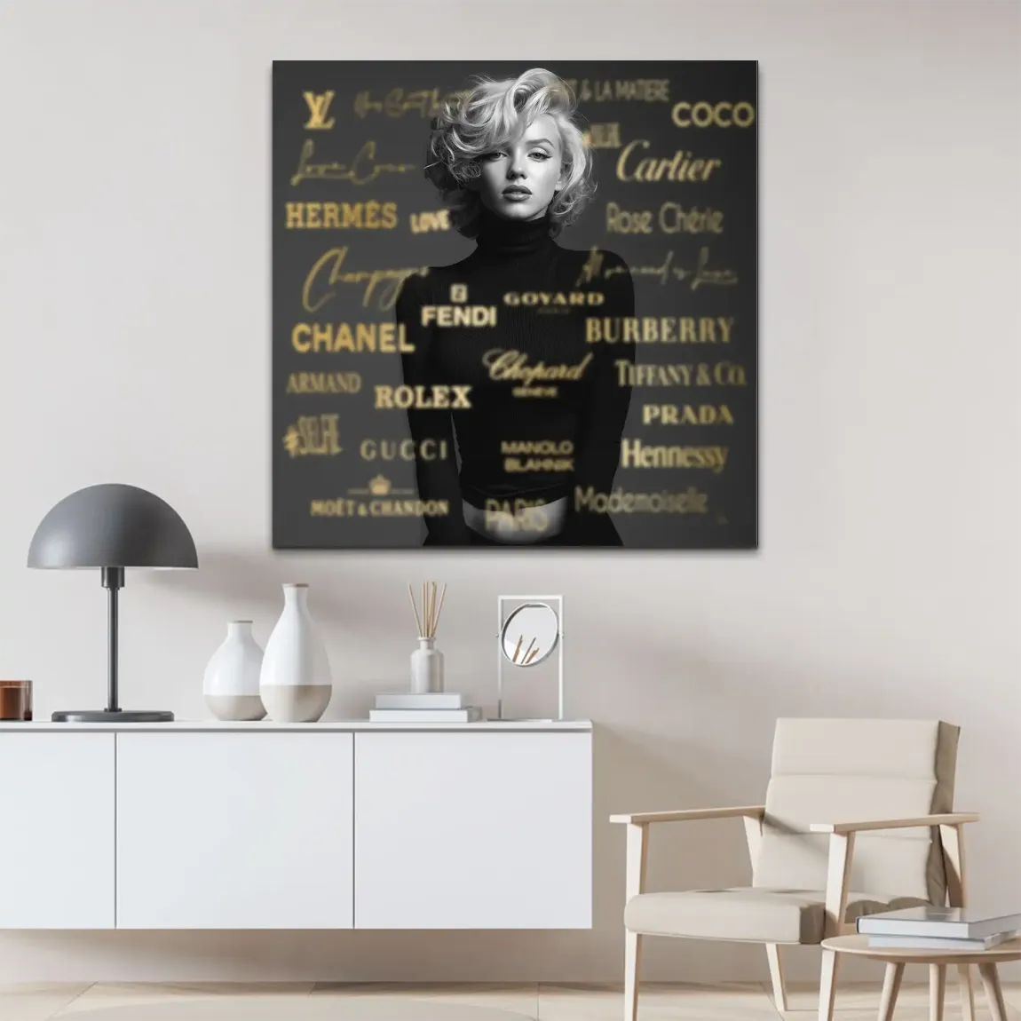 Marilyn Monroe Luxury Alu Dibond Bild
