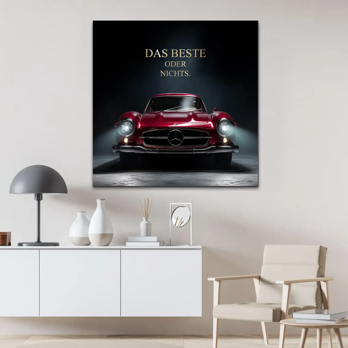 Red Legend Mercedes 300SL Alu Dibond Bild