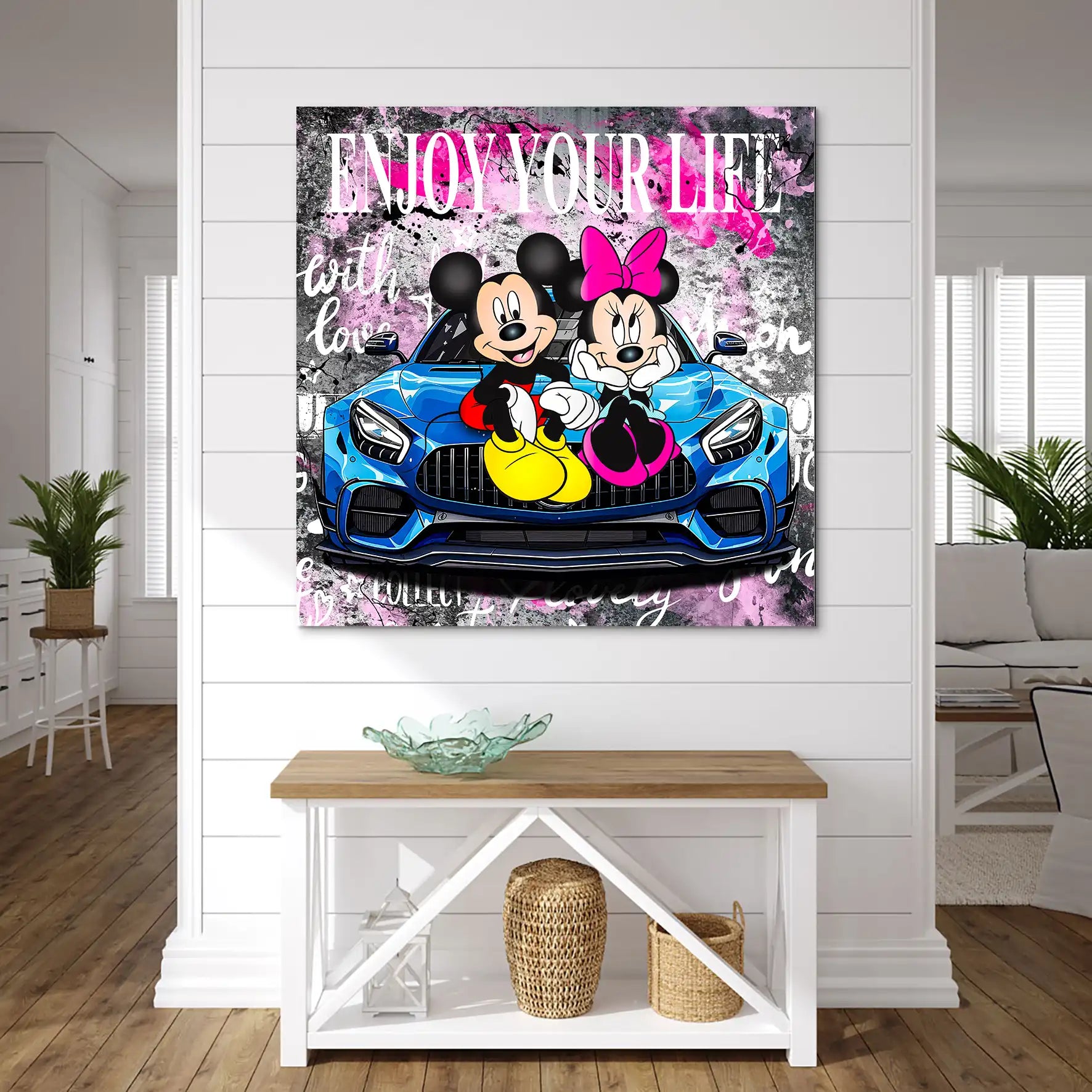 Micky & Minnie Enjoy AluDibond Bild INGALERIE