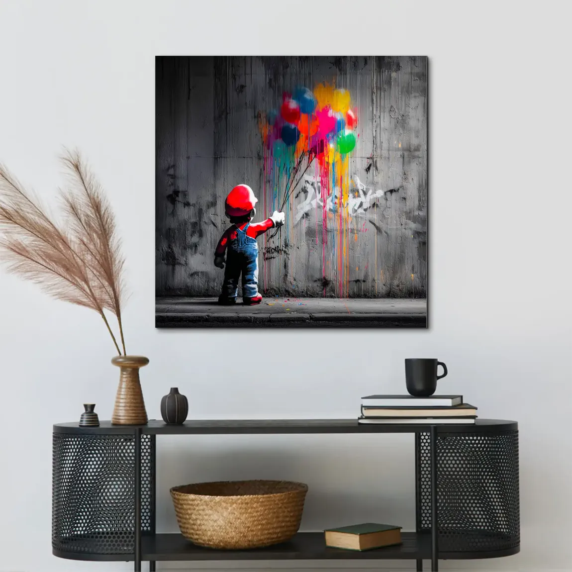 Mario Balloon Dreams Alu Dibond Bild