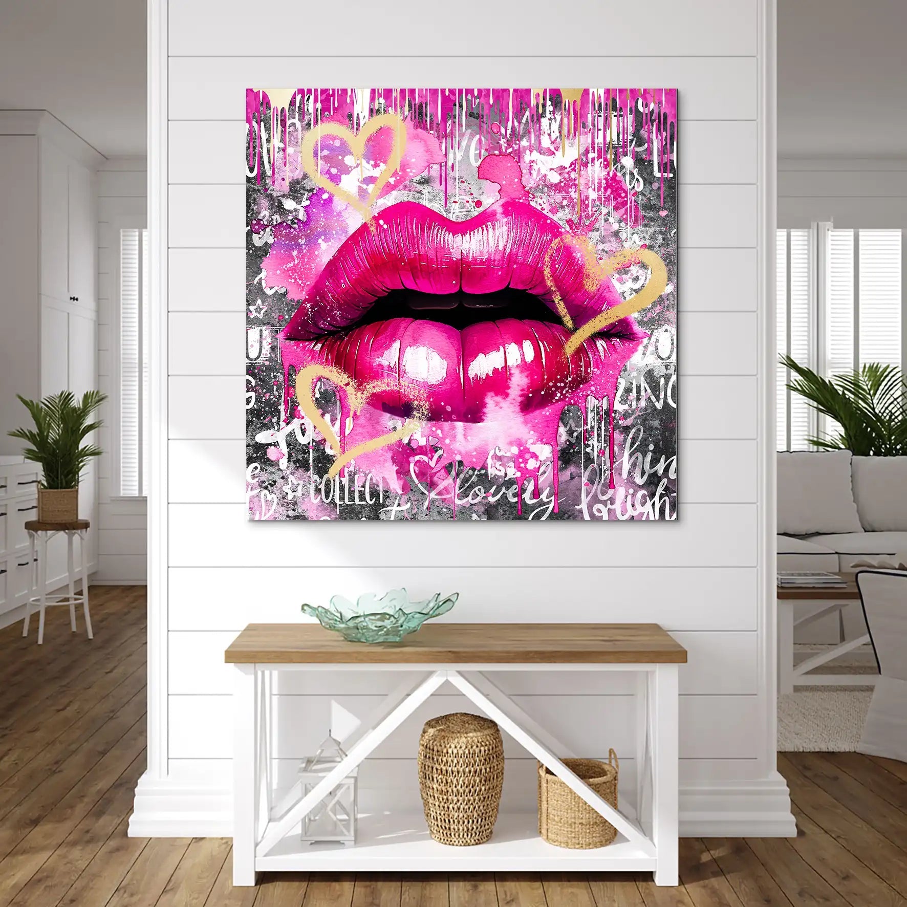 Sweet Lips Dark Style AluDibond Bild INGALERIE