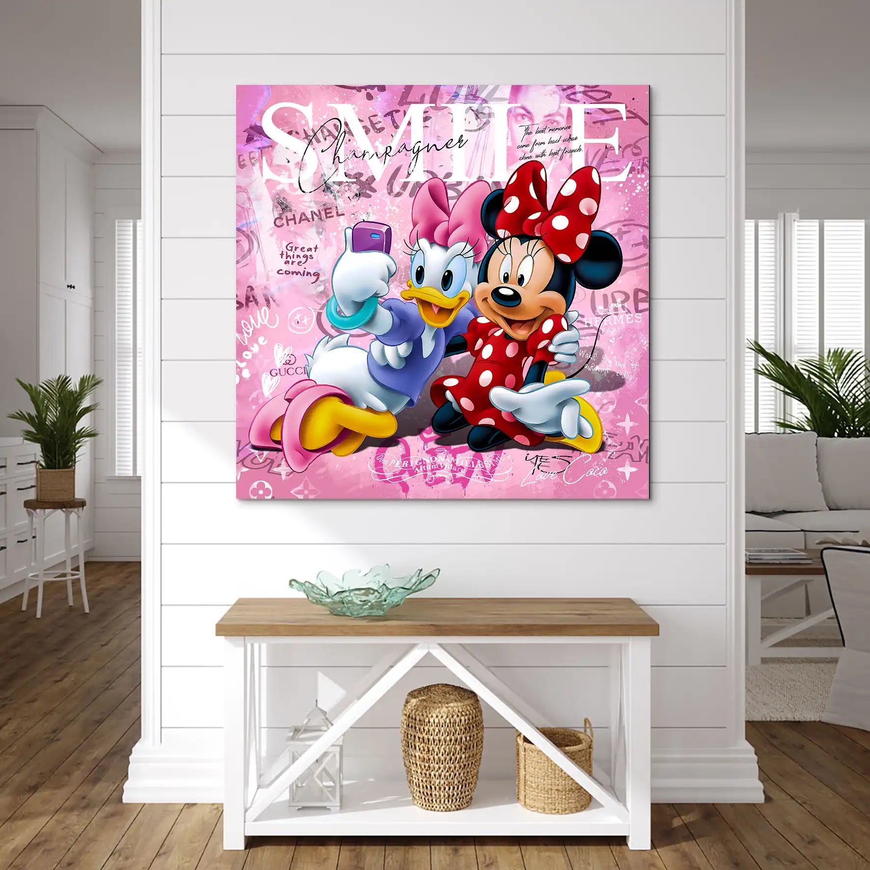 Daisy & Minnie Smile AluDibond Bild INGALERIE