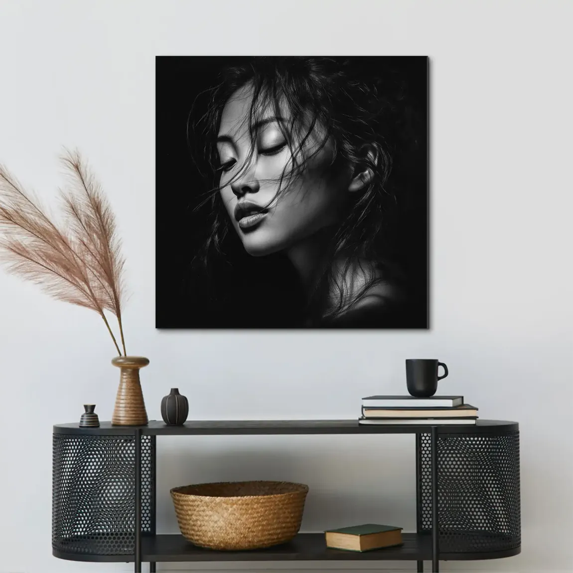 Asian Noir Portrait Alu Dibond Bild