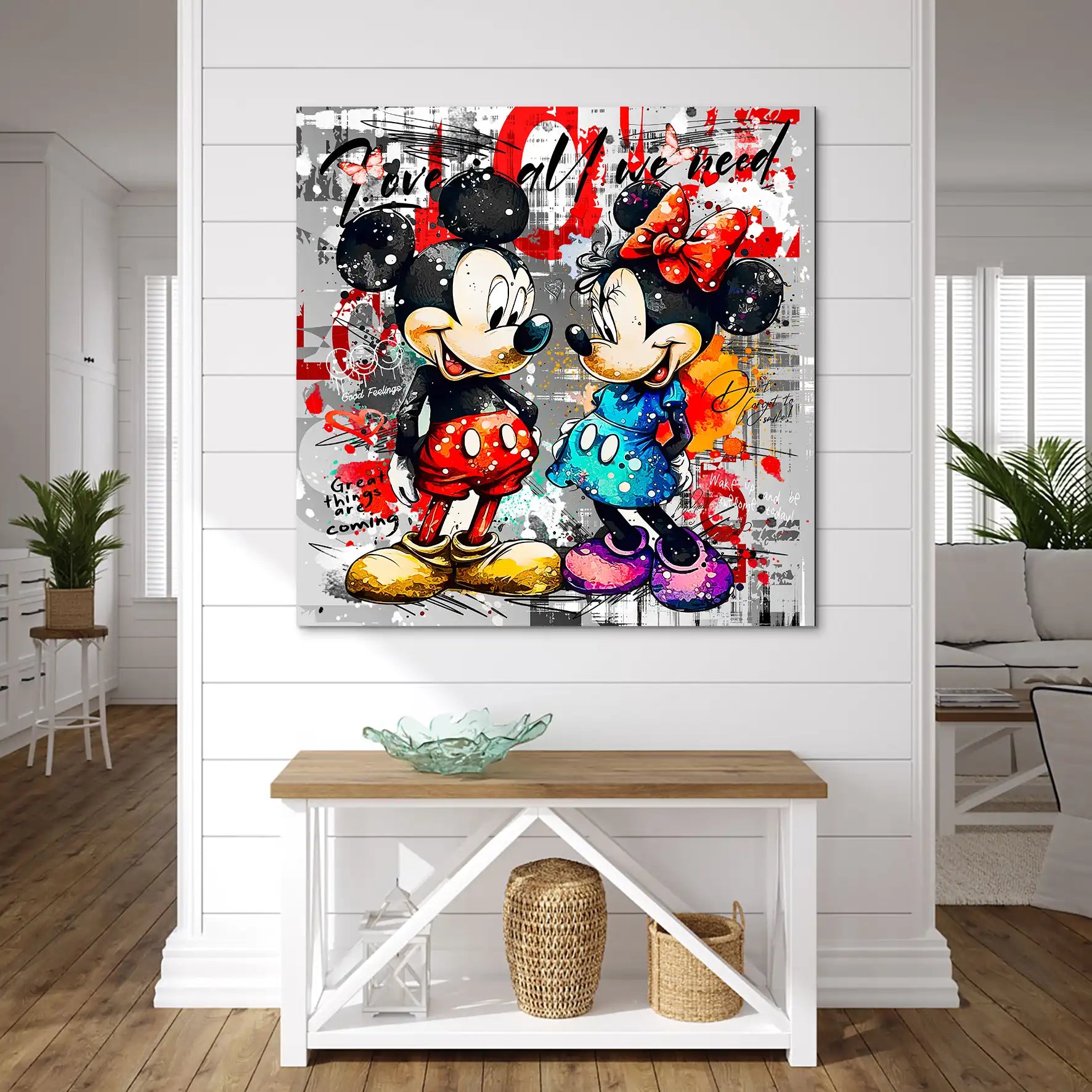 Micky Minnie Love AluDibond Bild INGALERIE