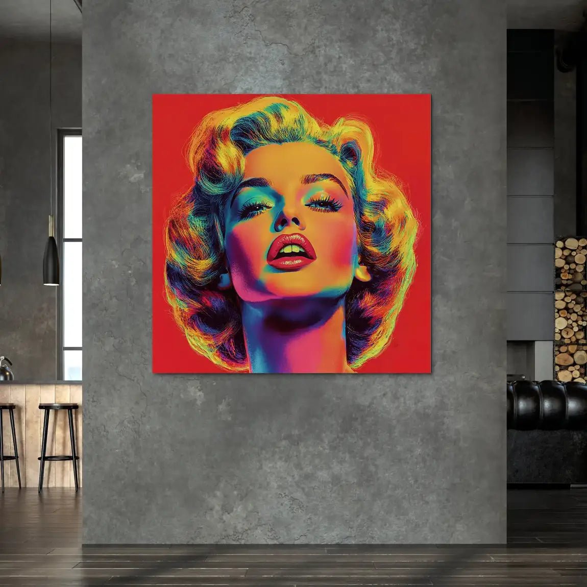 Marilyn Monroe Pop Art Style Alu Dibond Bild INGALERIE