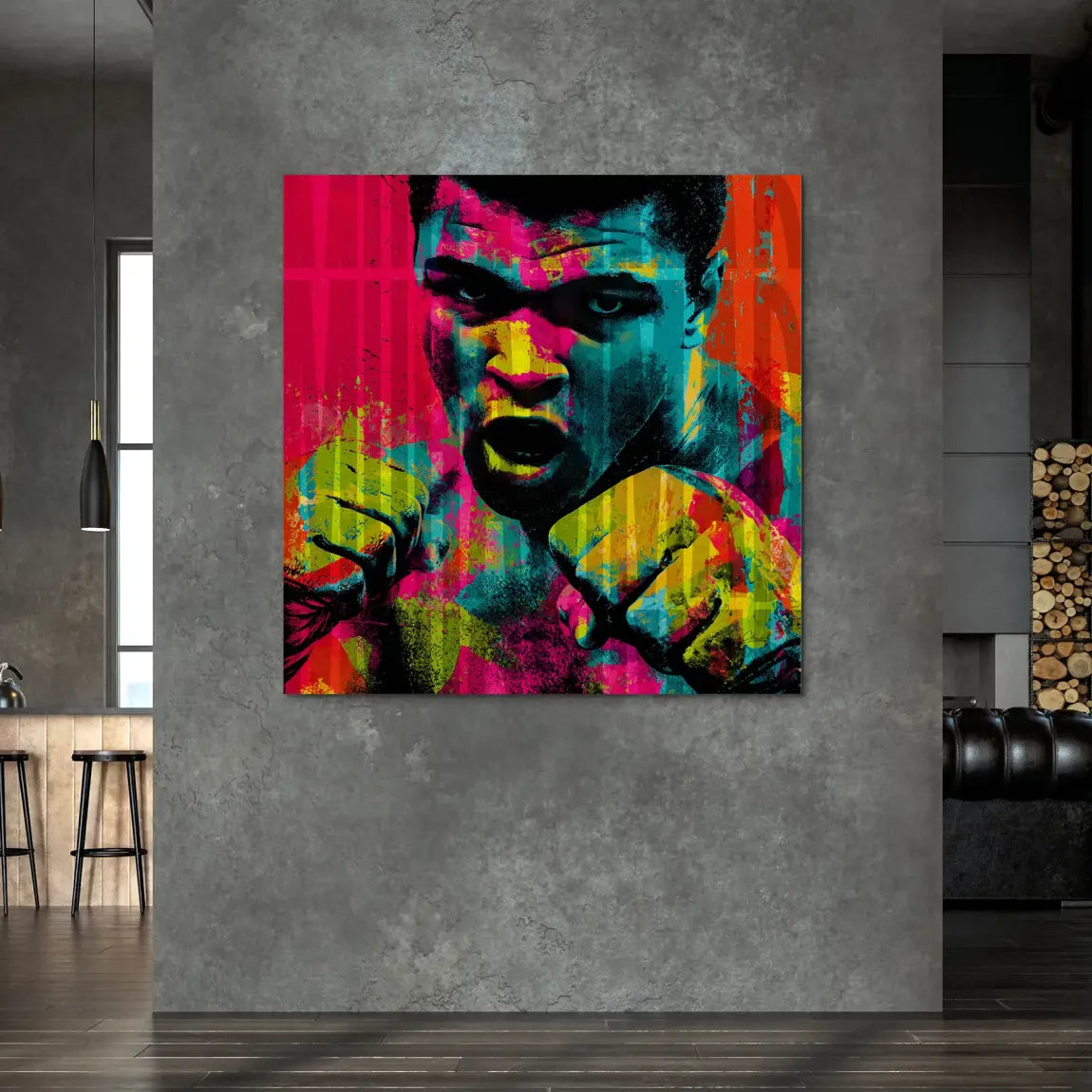 Muhammad Ali The Greatest in Color AluDibond Bild INGALERIE