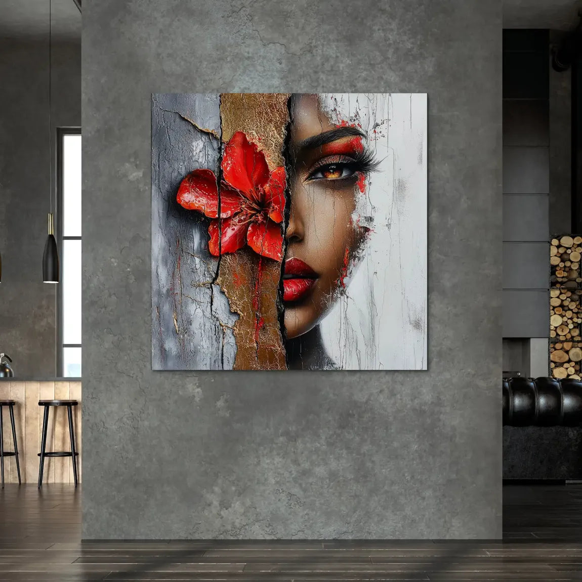 Red Blossom Beauty AluDibond Bild INGALERIE