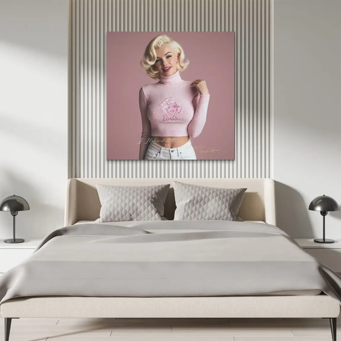Marilyn Monroe Blush Alu Dibond Wandbild