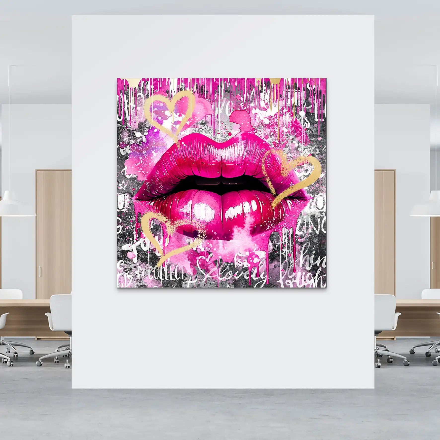 Sweet Lips Dark Style AluDibond Bild INGALERIE