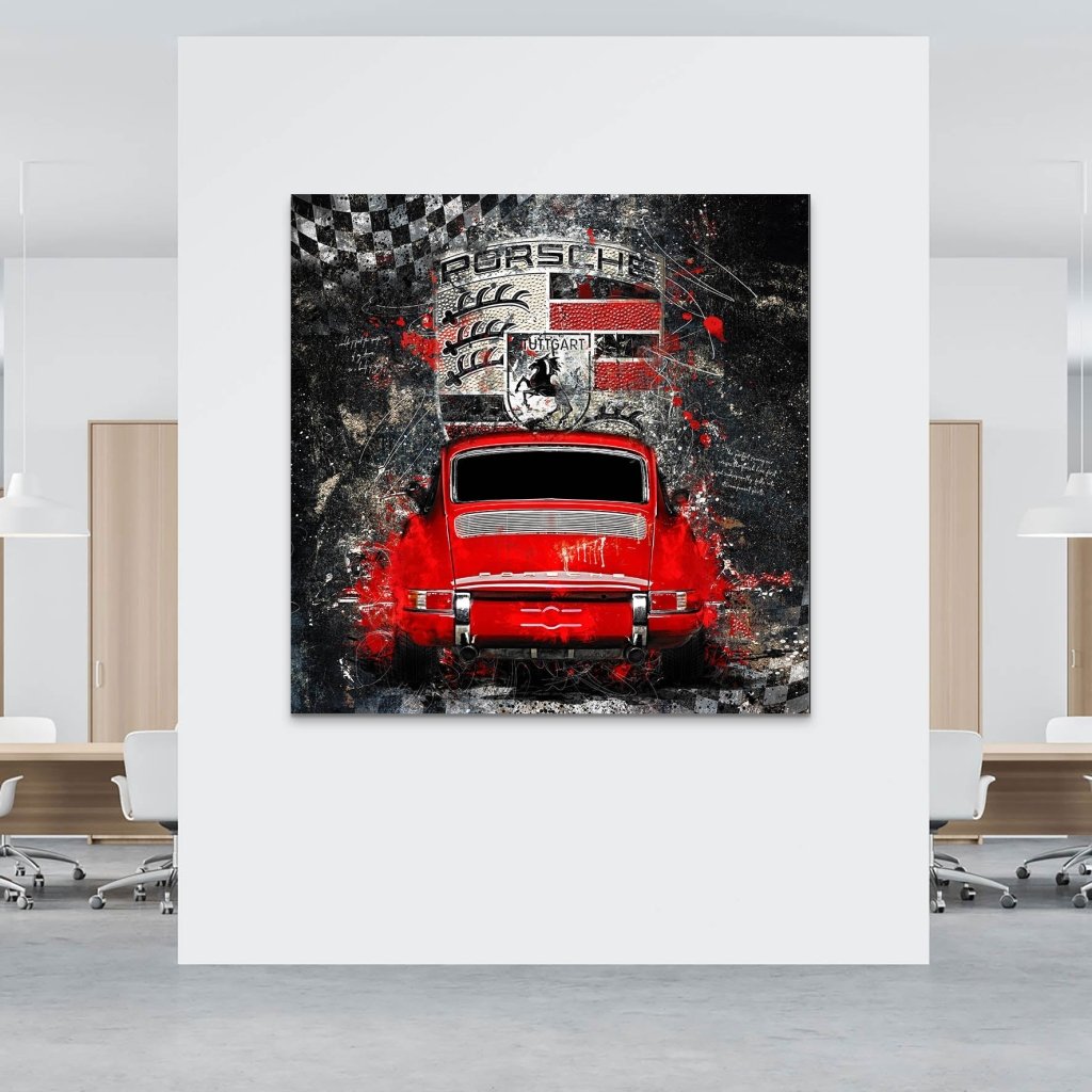 Porsche 911 Abstrakt AluDibond Bild INGALERIE