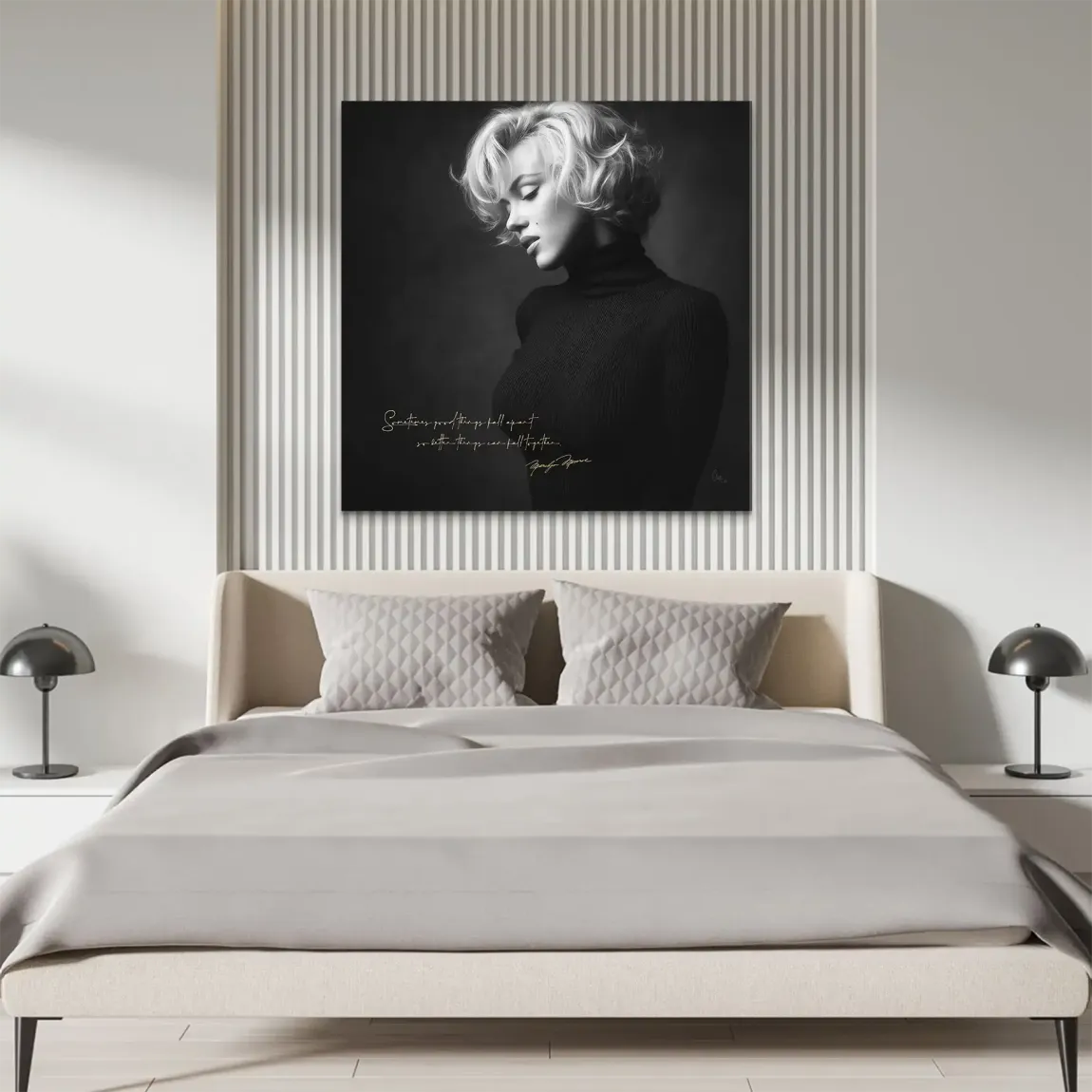 Marilyn Monroe Zitat Alu Dibond Wandbild