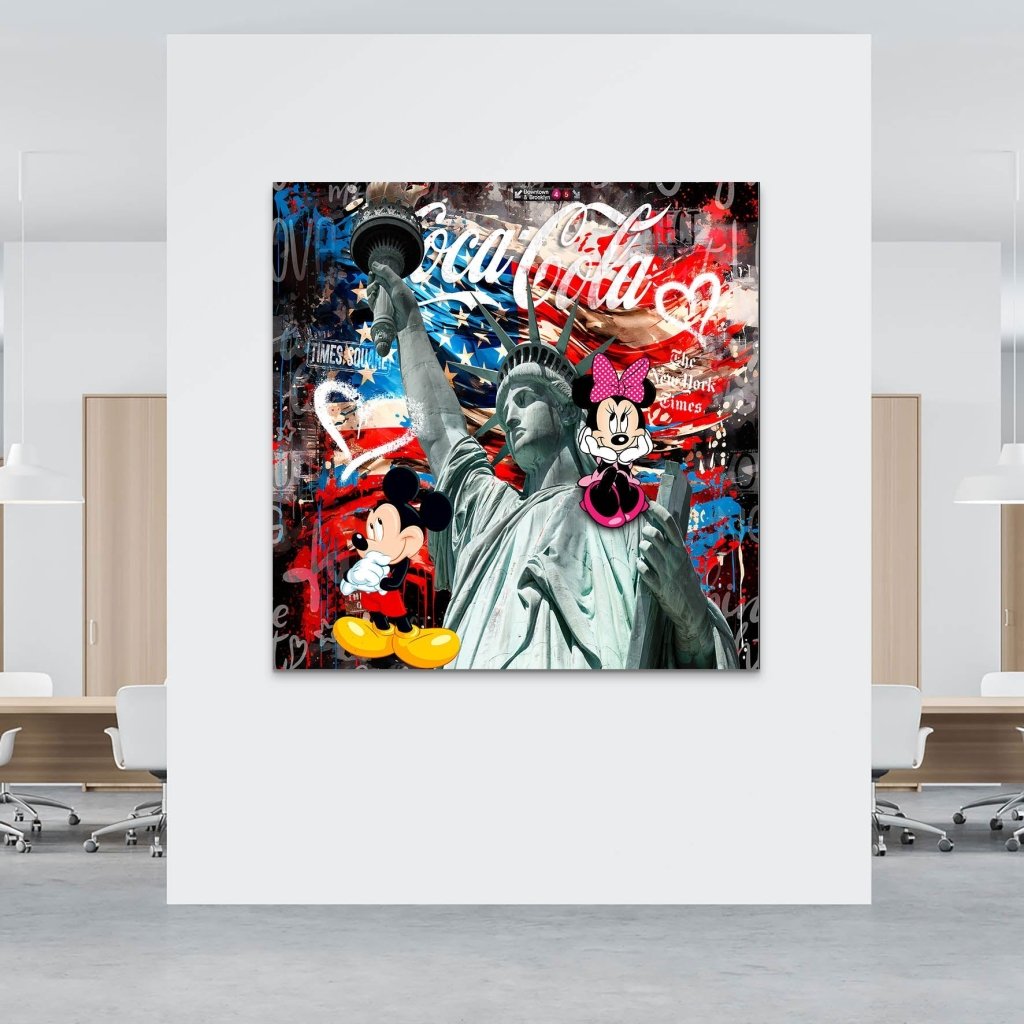 Micky USA Pop Art AluDibond Bild INGALERIE