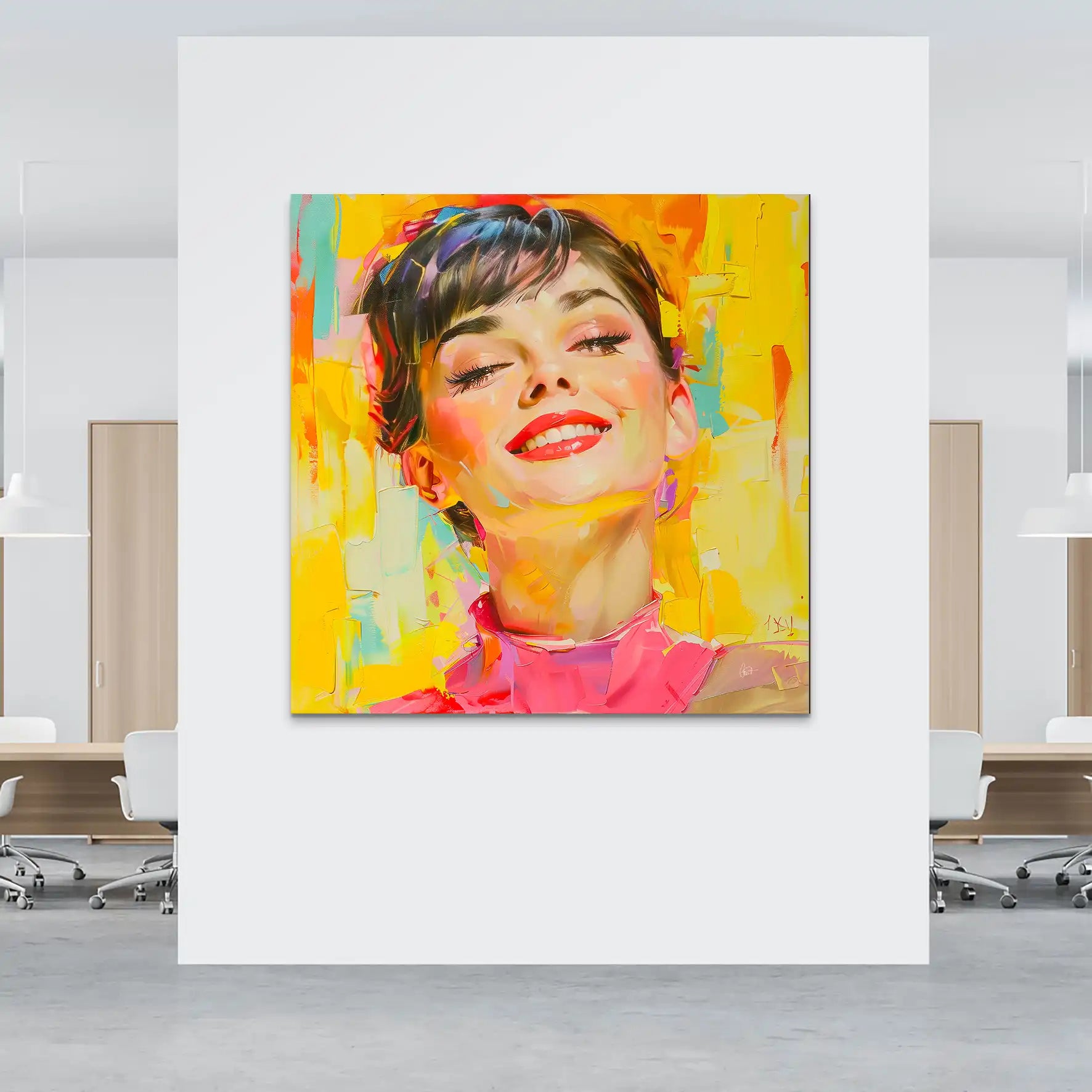 Audrey Modern Art Style AluDibond Bild INGALERIE