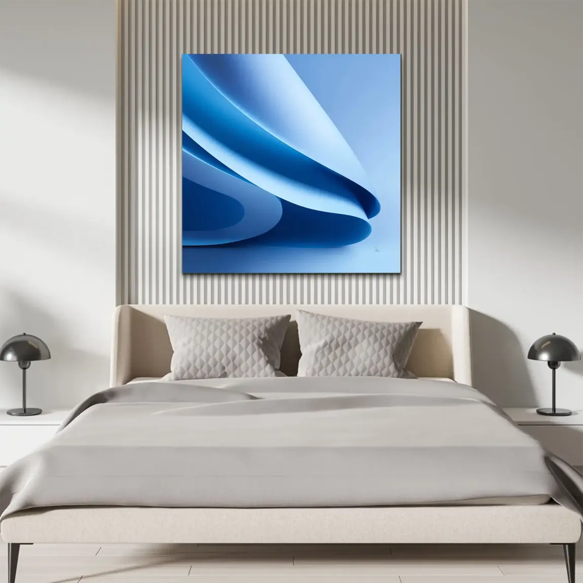 Blue Flow Alu Dibond Wandbild