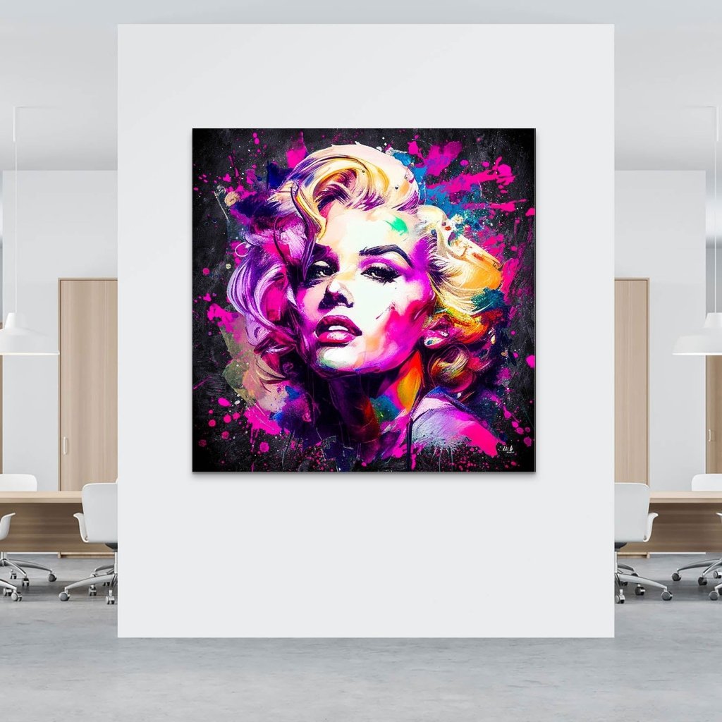 Marilyn Monroe Abstrakt Color AluDibond Bild INGALERIE