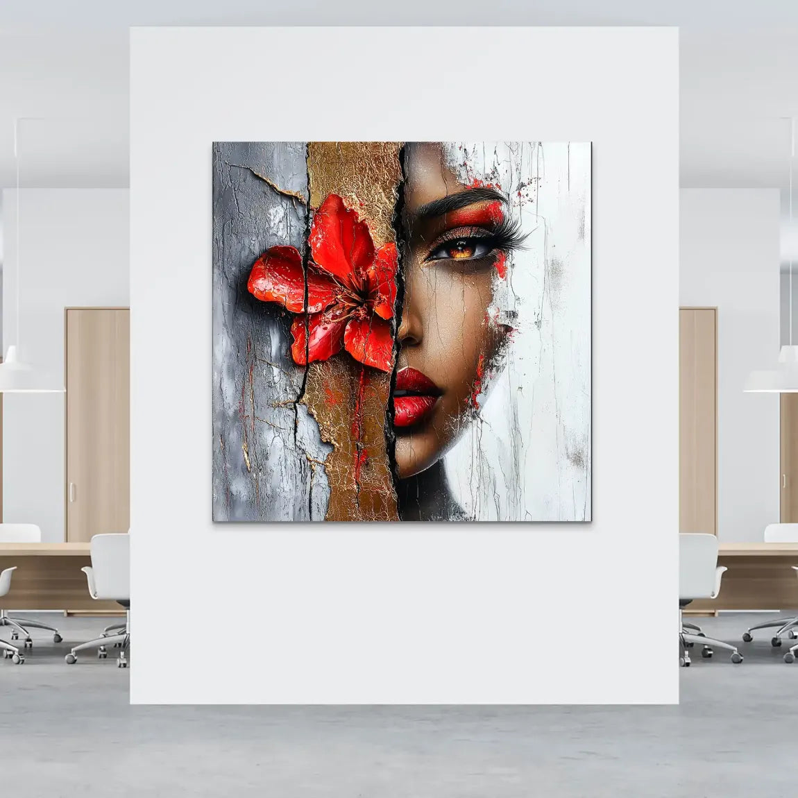 Red Blossom Beauty AluDibond Bild INGALERIE