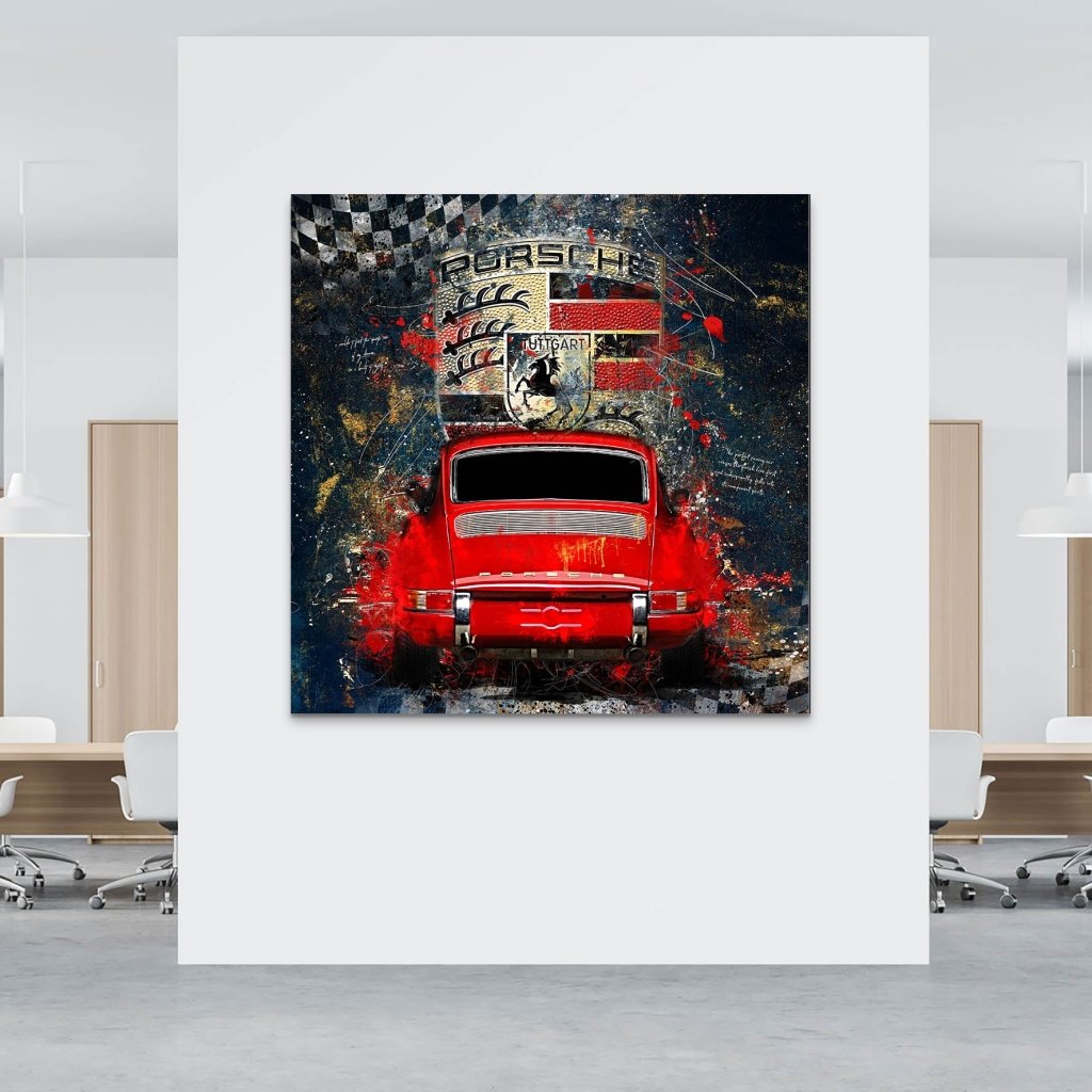 Porsche 911 Modern Abstrakt AluDibond Bild INGALERIE