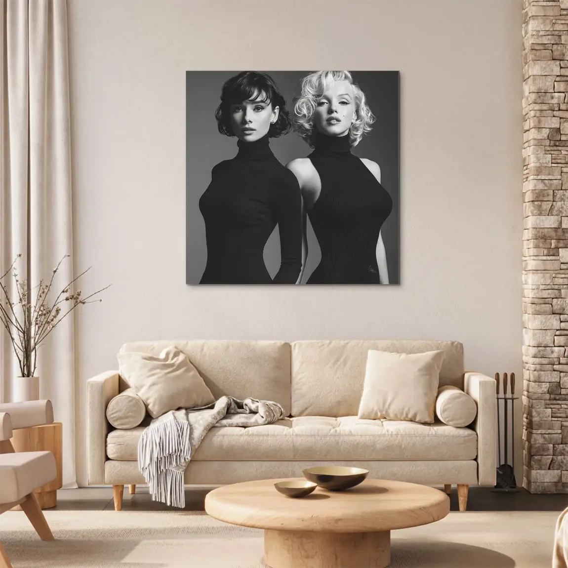 Audrey & Marilyn Alu Dibond Wandbild
