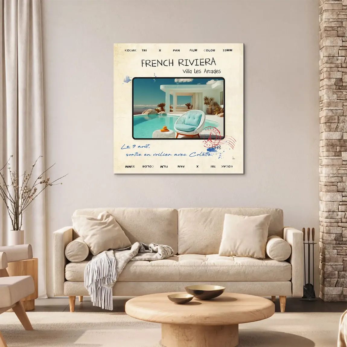 French Riviera Chic Wild Alu Dibond Wandbild